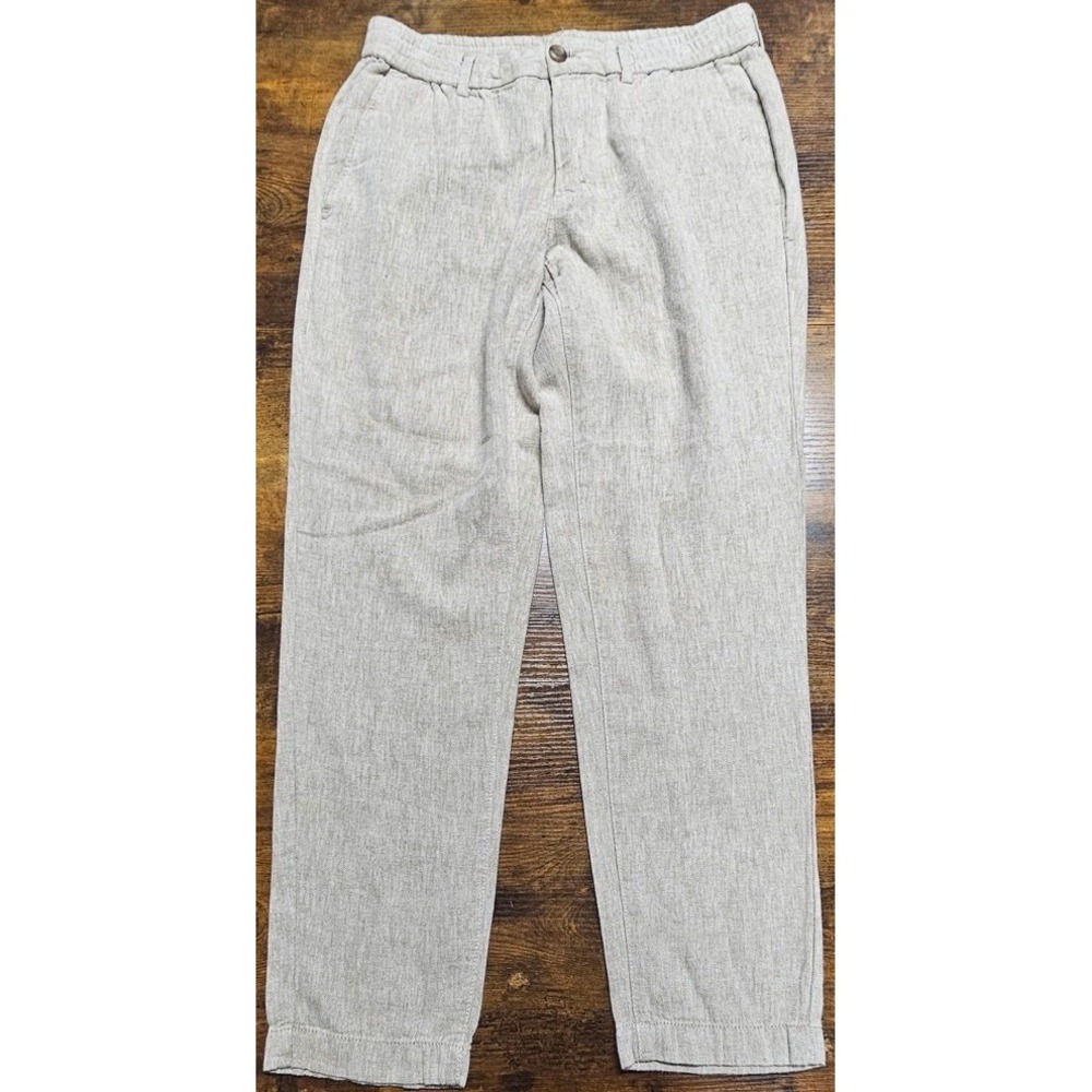 Banana Republic Linen Blend Tapered Pants Beige Men's Size 31x28